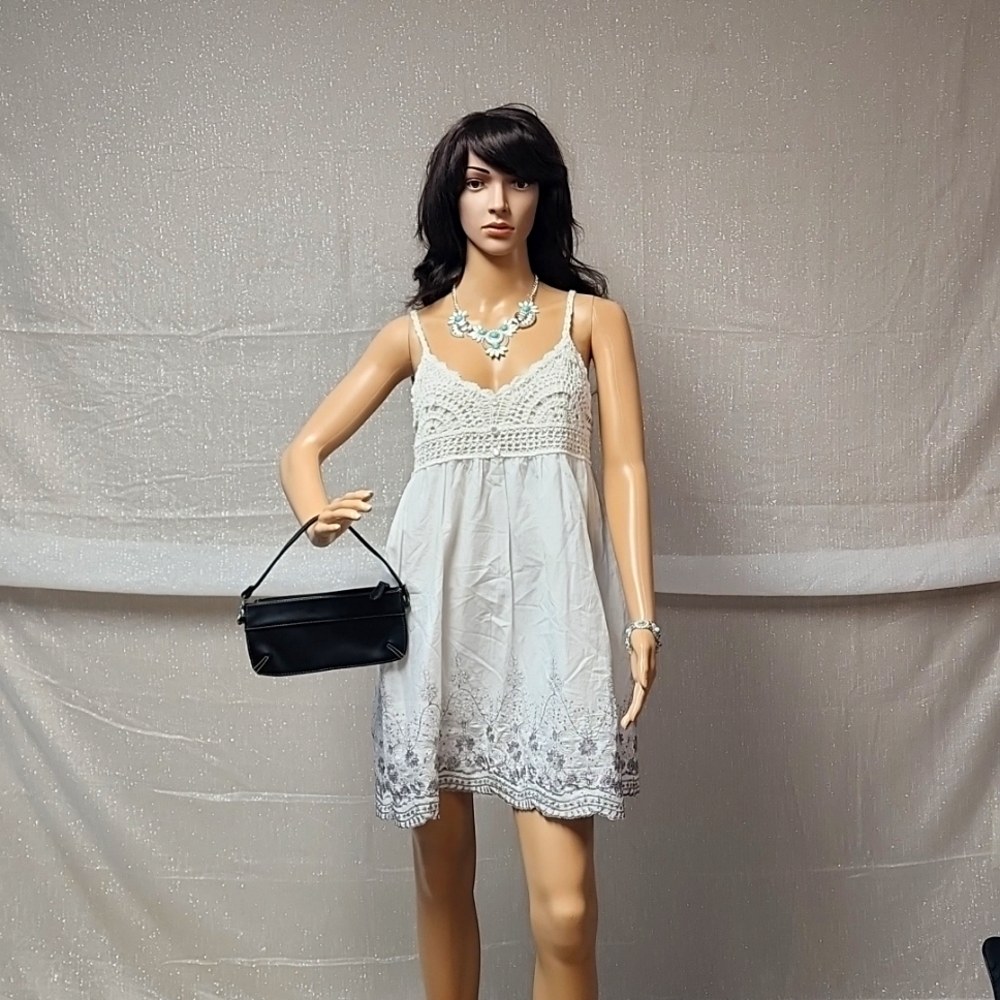 White Ultra Pink Summer Dress Sz L